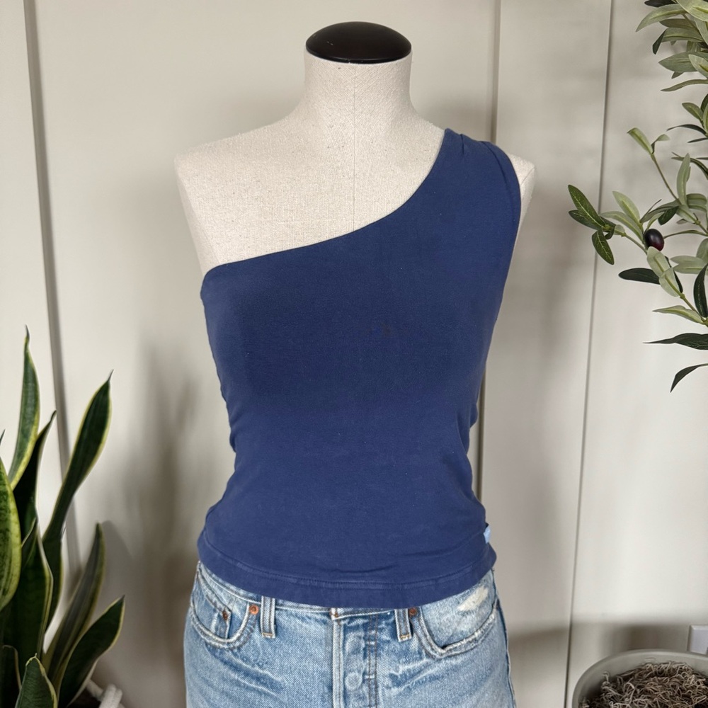 AE One-Shoulder Blue Top